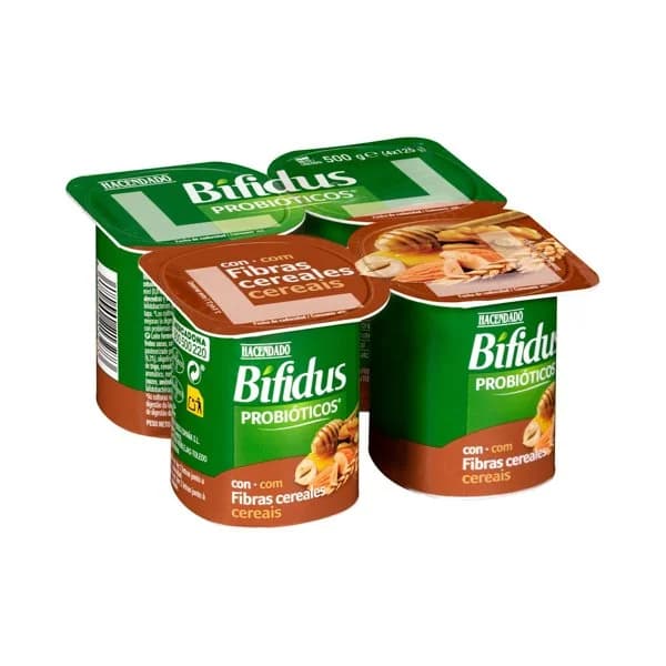 Bífidus probiótico con cereales y fibras Hacendado - 0.5 kg - Imagen del producto en Findit