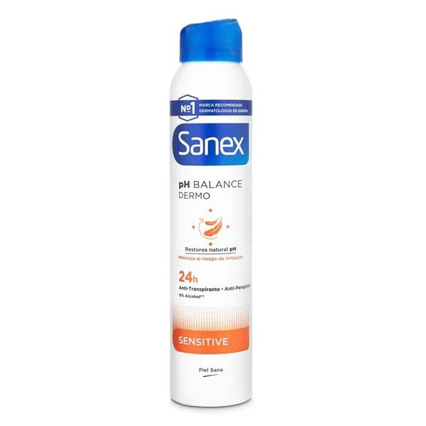 Desodorante antitranspirante piel sensible Sanex spray 200 ml - 0.2 l - Imagen del producto en Findit