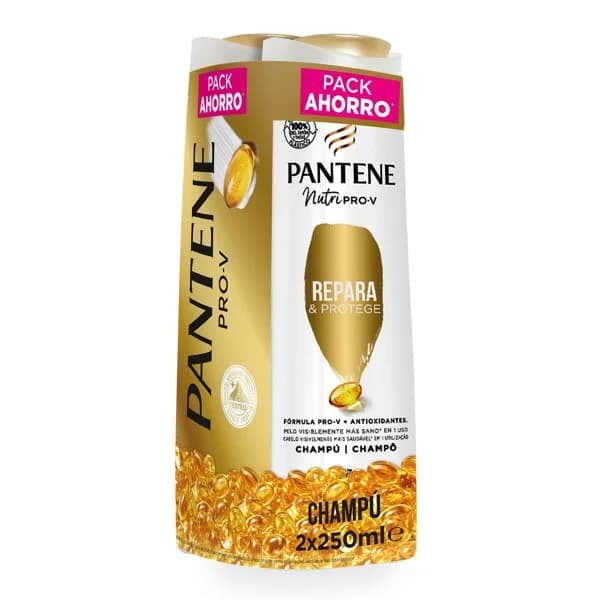 Champú repara y protege pack Pantene botella 2 x 250 ml - 1 ud - Imagen del producto en Findit