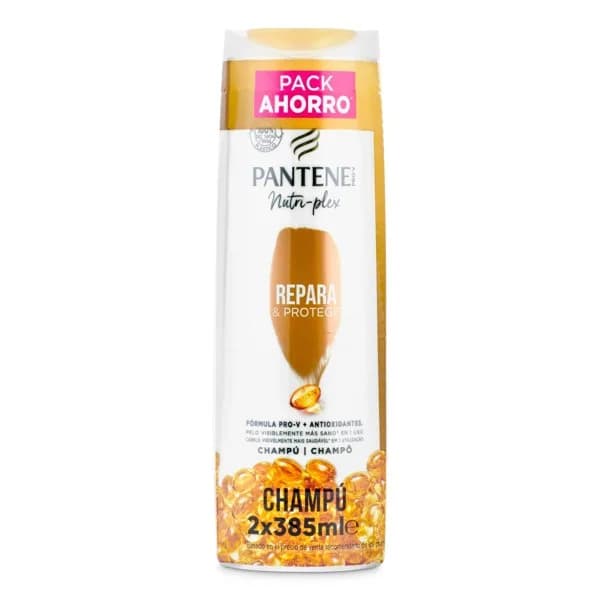 Champú duplo repara y protege Pantene botella 2 x 385 ml - 0.77 l - Imagen del producto en Findit