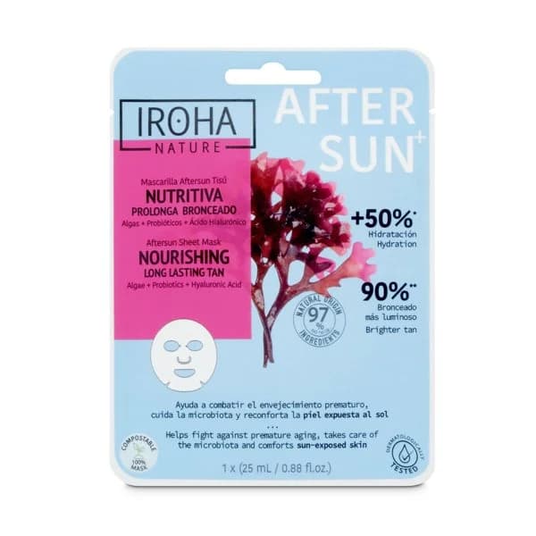 Mascarilla facial after sun calmante Iroha sobre 1 unidad - 1 ud - Imagen del producto en Findit