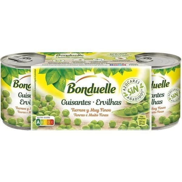 Guisante muy fino sin azucar añadido BONDUELLE, pack 3x140 g - 0.42 kg - Imagen del producto en Findit