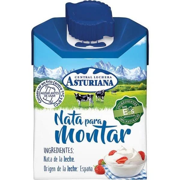 Nata para montar 38% ASTURIANA, brik 200 ml - 0.2 l - Imagen del producto en Findit