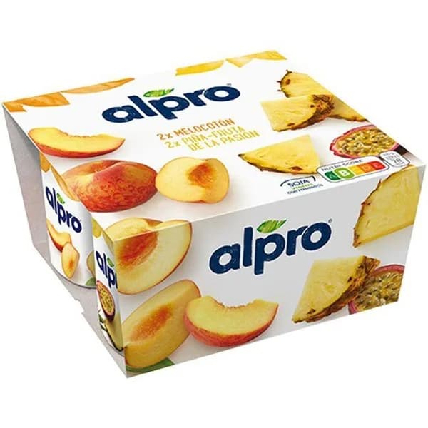Preparado de soja-melocotón-piña ALPRO, pack 4x125 g - 0.5 kg - Imagen del producto en Findit