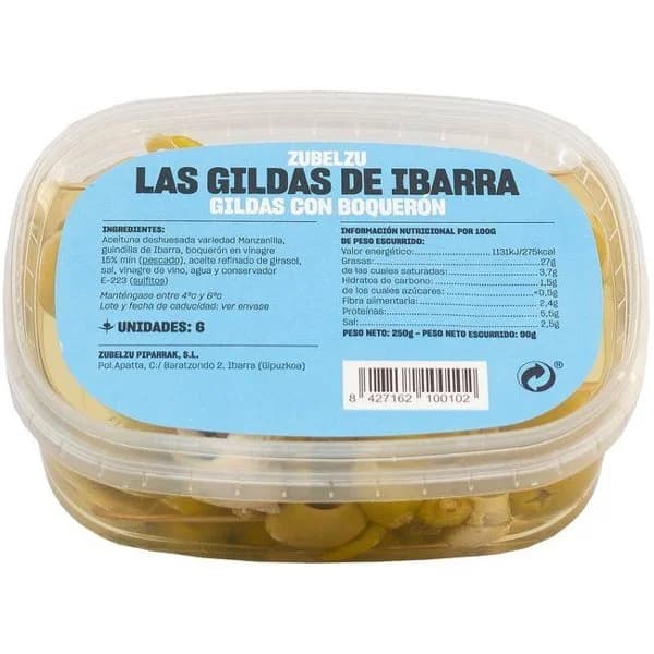 Gilda de boquerón ZUBELZU, tarrina 96 g - 0.1 kg - Imagen del producto en Findit