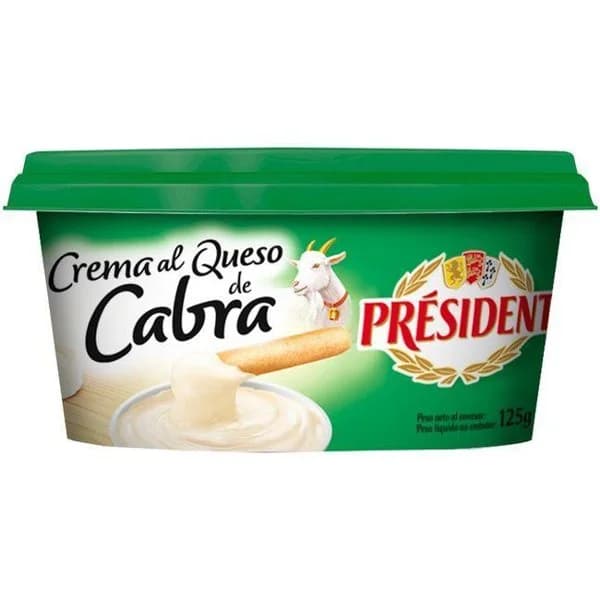 Crema al queso de cabra PRESIDENT, tarrina 125 g - 0.12 kg - Imagen del producto en Findit
