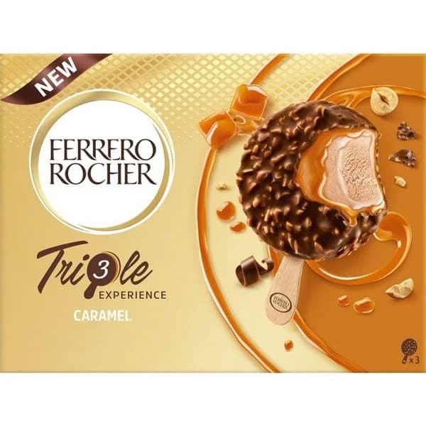 Helados salted caramel FERRERO ROCHER, caja 138 g - 1 ud - Imagen del producto en Findit