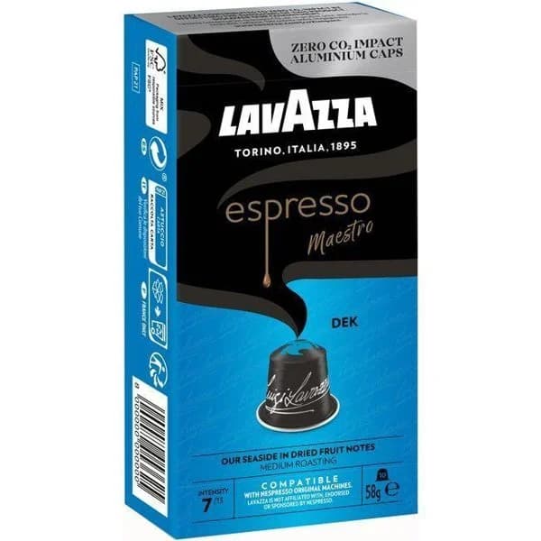 Café Expresso descafeinado comp. Nespresso LAVAZZA, caja 10 uds - 10 ud - Imagen del producto en Findit