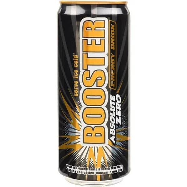 Bebida energética BOOSTER ZERO, lata 33 cl - 1 ud - Imagen del producto en Findit