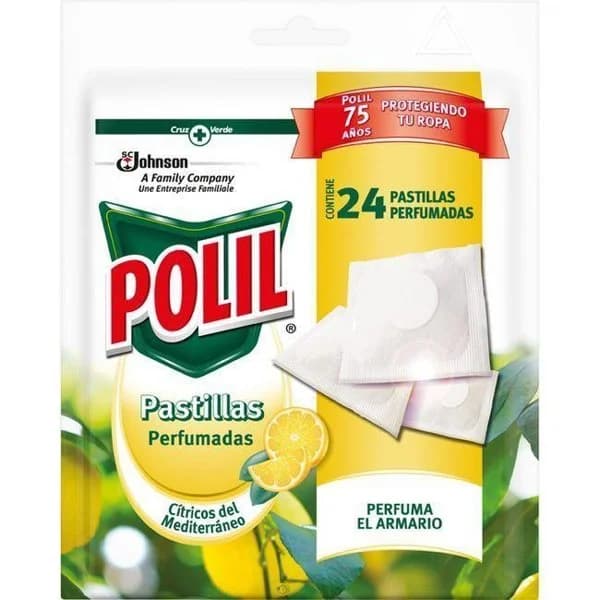Insecticida cítrico en pastillas perfumadas POLIL, caja 24 uds - 1 ud - Imagen del producto en Findit