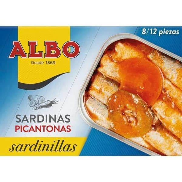 Sardinilla en salsa picantona ALBO, lata 107 g - 1 ud - Imagen del producto en Findit