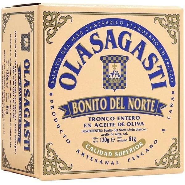 Tronco de bonito en aceite de oliva OLASAGASTI, lata 120 g - 1 ud - Imagen del producto en Findit