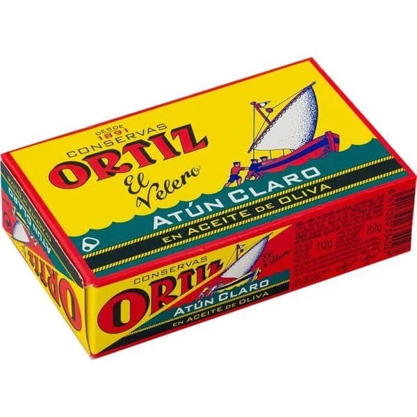 Atún claro en aceite de oliva ORTIZ, lata 112 g - 1 ud - Imagen del producto en Findit