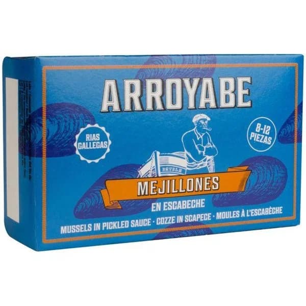Mejillón en escabeche 8/12 piezas ARROYABE, lata 115 g - 1 ud - Imagen del producto en Findit
