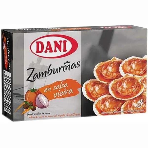 Zamburiñas en salsa de vieiras DANI, lata 106 g - 1 ud - Imagen del producto en Findit