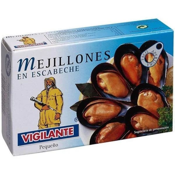 Mejillón pequeño en escabeche VIGILANTE, lata 115 g - 1 ud - Imagen del producto en Findit