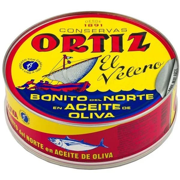 Bonito del norte en aceite de oliva ORTIZ, lata 600 g - 1 ud - Imagen del producto en Findit