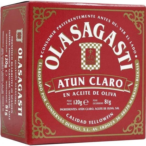Atún claro en aceite de oliva OLASAGASTI, lata 120 g - 1 ud - Imagen del producto en Findit