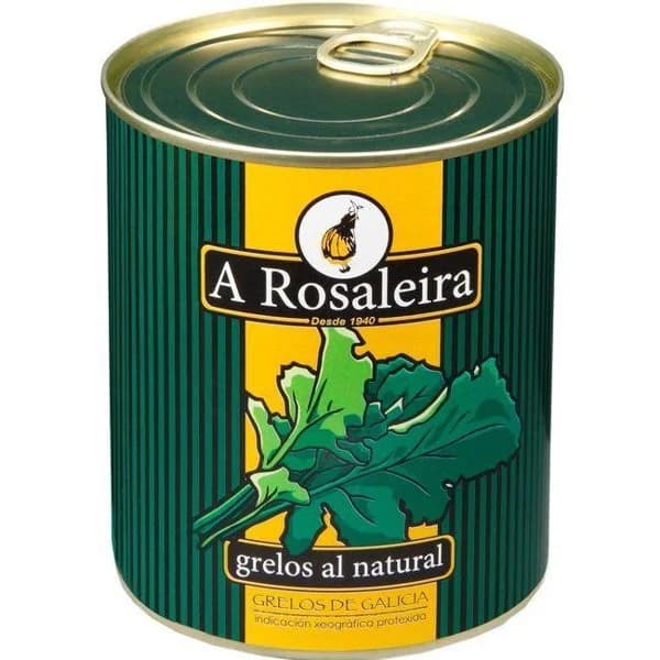 Grelos al natural A ROSALEIRA, lata 500 g - 1 ud - Imagen del producto en Findit