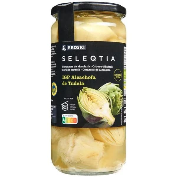 Alcachofa IGP Tudela EROSKI SELEQTIA, frasco 400 g - 1 ud - Imagen del producto en Findit