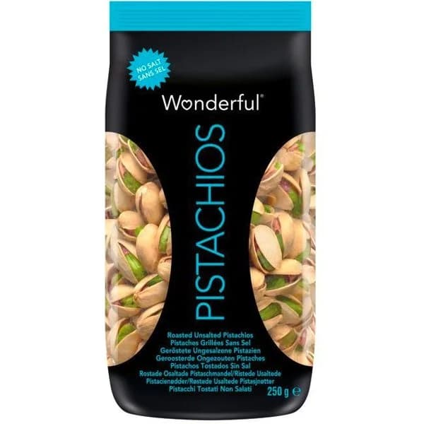 Pistacho tostado sin sal WONDERFUL, bolsa 250 g - 1 ud - Imagen del producto en Findit