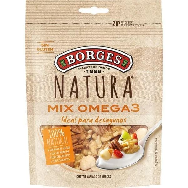 Cocktail de nueces omega 3 BORGES Natura, bolsa 100 g - 1 ud - Imagen del producto en Findit