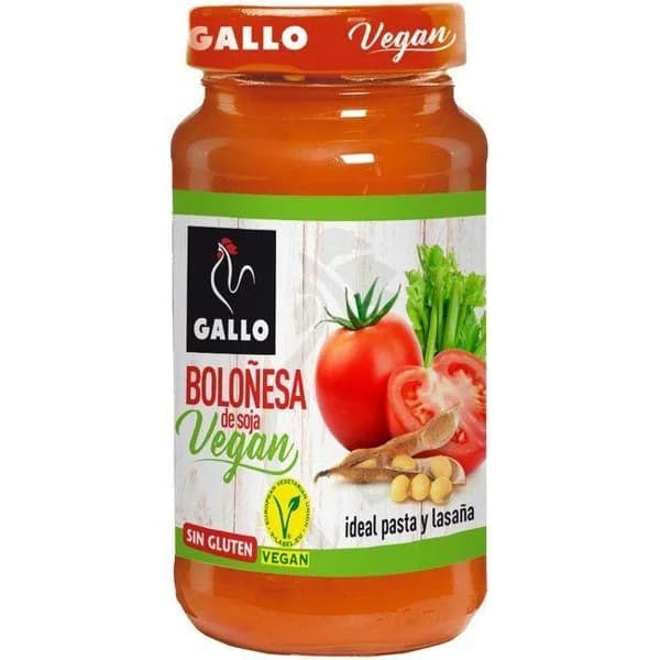 Salsa boloñesa de soja vegan GALLO, frasco 350 g - 1 ud - Imagen del producto en Findit
