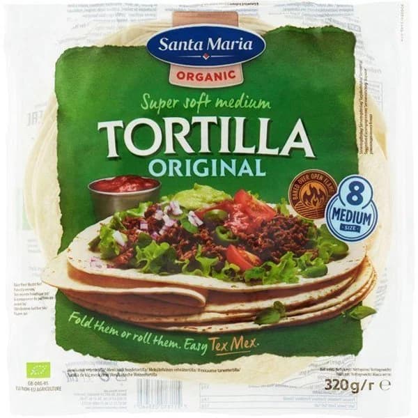 Tortilla original organic SANTA MARIA, paquete 250 g - 0.25 kg - Imagen del producto en Findit