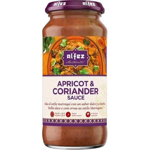 Salsa Apricot&Coriander ALFEZ, frasco 450 g - 1 ud - Imagen del producto en Findit