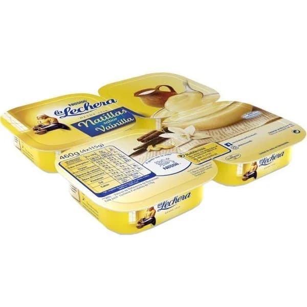 Natillas de vainilla LA LECHERA, pack 4x115 g - 1 ud - Imagen del producto en Findit