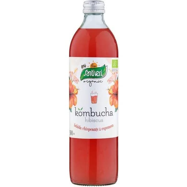 Kombucha hibiscus bio SANTIVERI, botella 500 ml - 1 ud - Imagen del producto en Findit