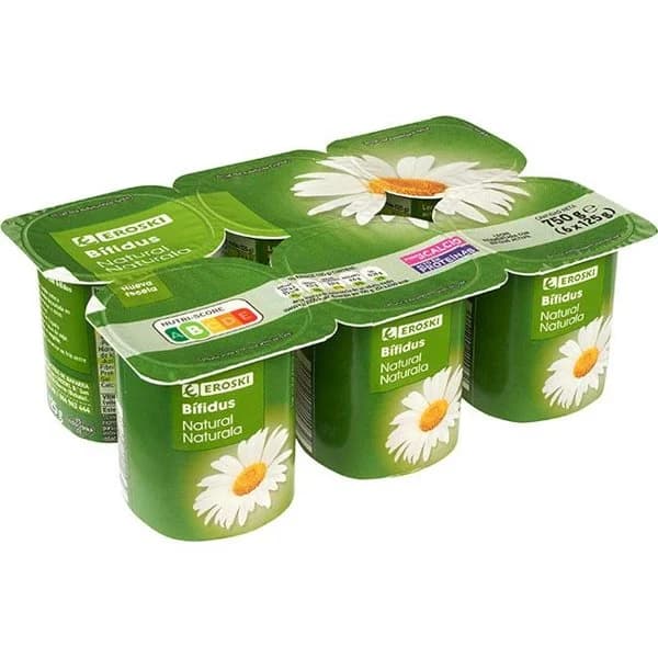 Bífidus natural EROSKI, pack 6x125 g - 1 ud - Imagen del producto en Findit