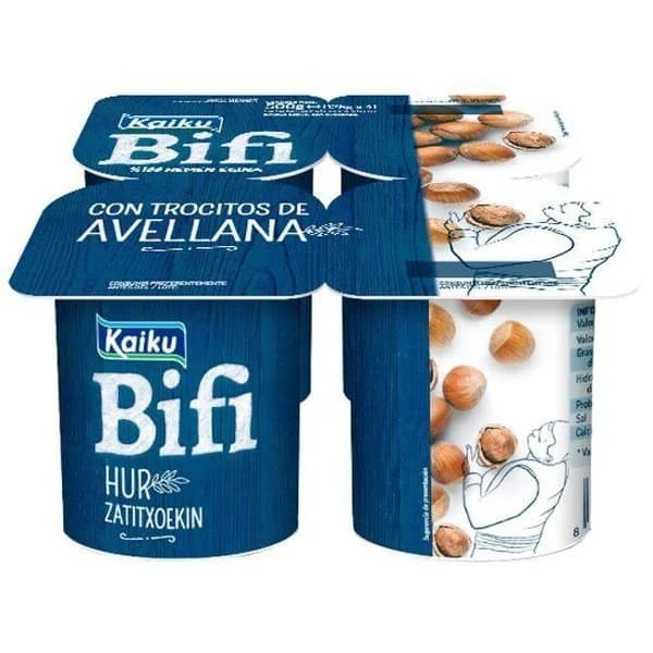 Yogur Bifi Activium con avellana KAIKU, pack 4x125 g - 1 ud - Imagen del producto en Findit