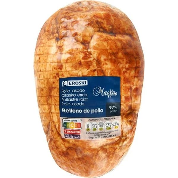 Asado relleno de pollo EROSKI Maestro, al corte, compra mínima 100 g - 1 ud - Imagen del producto en Findit