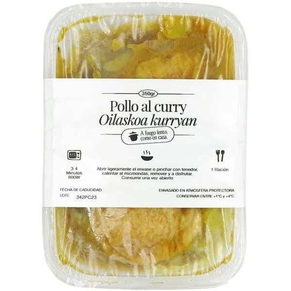 Pollo al curry COCINA MAGUI, bandeja 350 g - 1 ud - Imagen del producto en Findit