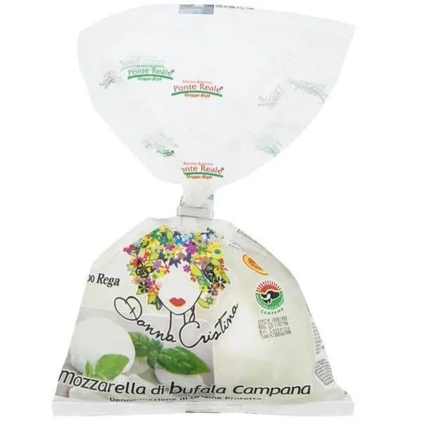 Mozzarella di búfala Campana DOP, DONNA CRISTINA, bolsa 200 g - 1 ud - Imagen del producto en Findit