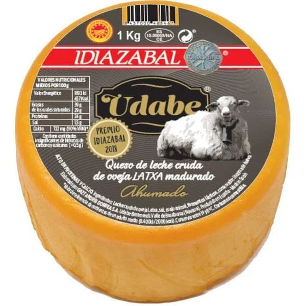 Queso ahumado mini D.O. Idiazabal UDABE, pieza aprox. 1 kg - 1 ud - Imagen del producto en Findit