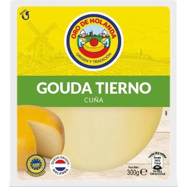 Queso Gouda ORO HOLANDA, cuña 300 g - 1 ud - Imagen del producto en Findit