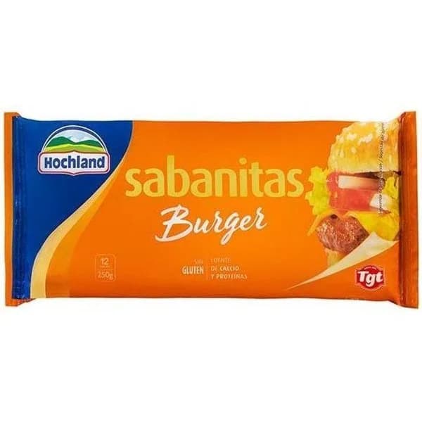 Queso sabanitas burguer HOCHLAND, lonchas, sobre 250 g - 1 ud - Imagen del producto en Findit