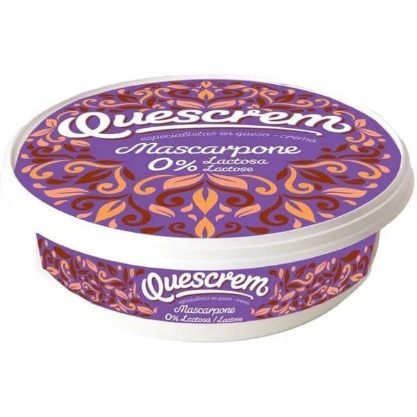 Mascarpone sin lactosa QUESCREM, tarrina 250 g - 1 ud - Imagen del producto en Findit
