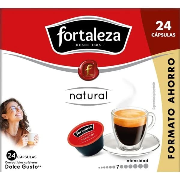 Café natural compatible Dolce Gusto FORTALEZA, caja 24 uds - 1 ud - Imagen del producto en Findit