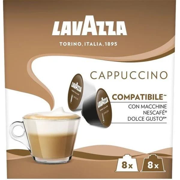 Café cappuccino compatible Dolce Gusto LAVAZZA, caja 16 uds - 1 ud - Imagen del producto en Findit
