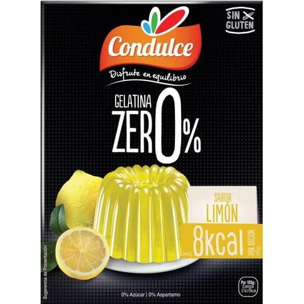 Gelatina zero de limón CONDULCE, caja 28 g - 1 ud - Imagen del producto en Findit