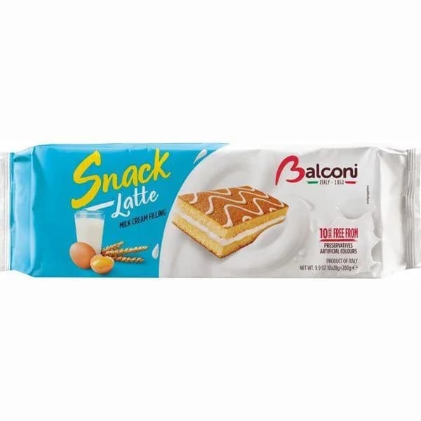 Snack Latte BALCONI, 4 unid, paquete 280 g - 0.28 kg - Imagen del producto en Findit