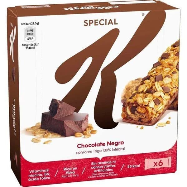 Barritas de chocolate KELLOGG'S Special K, 6 uds., caja 129 g - 0.13 kg - Imagen del producto en Findit