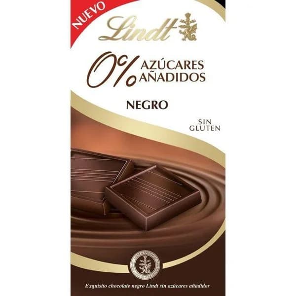 Chocolate negro sin azúcar LINDT, tableta 100 g - 0.1 kg - Imagen del producto en Findit