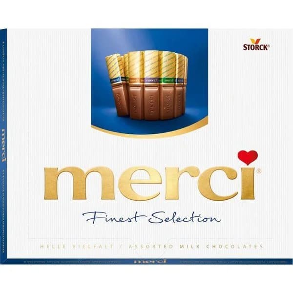 Bombones con leche MERCI, caja 250 g - 0.25 kg - Imagen del producto en Findit
