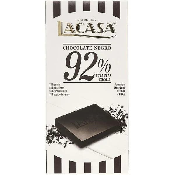 Chocolate 92% cacao LACASA, tableta 100 g - 0.1 kg - Imagen del producto en Findit