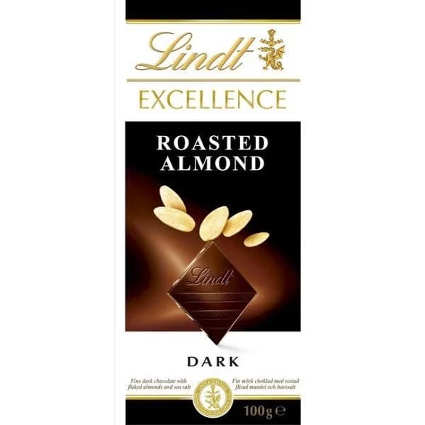 Chocolate con almendras tostadas EXCELLENCE, tableta 100 g - 1 ud - Imagen del producto en Findit