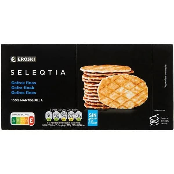 Galletas gofre Eroski SELEQTIA, caja 240 g - 1 ud - Imagen del producto en Findit